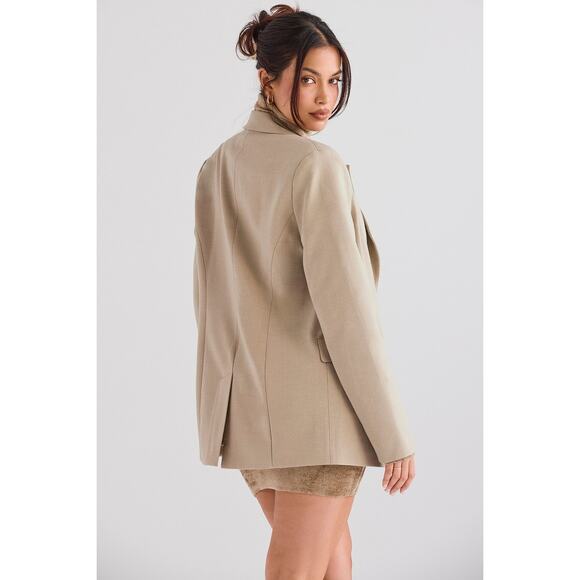 House of CB Aline Mink Oversized Blazer Jacket Size M Medium - Picture 4 of 10